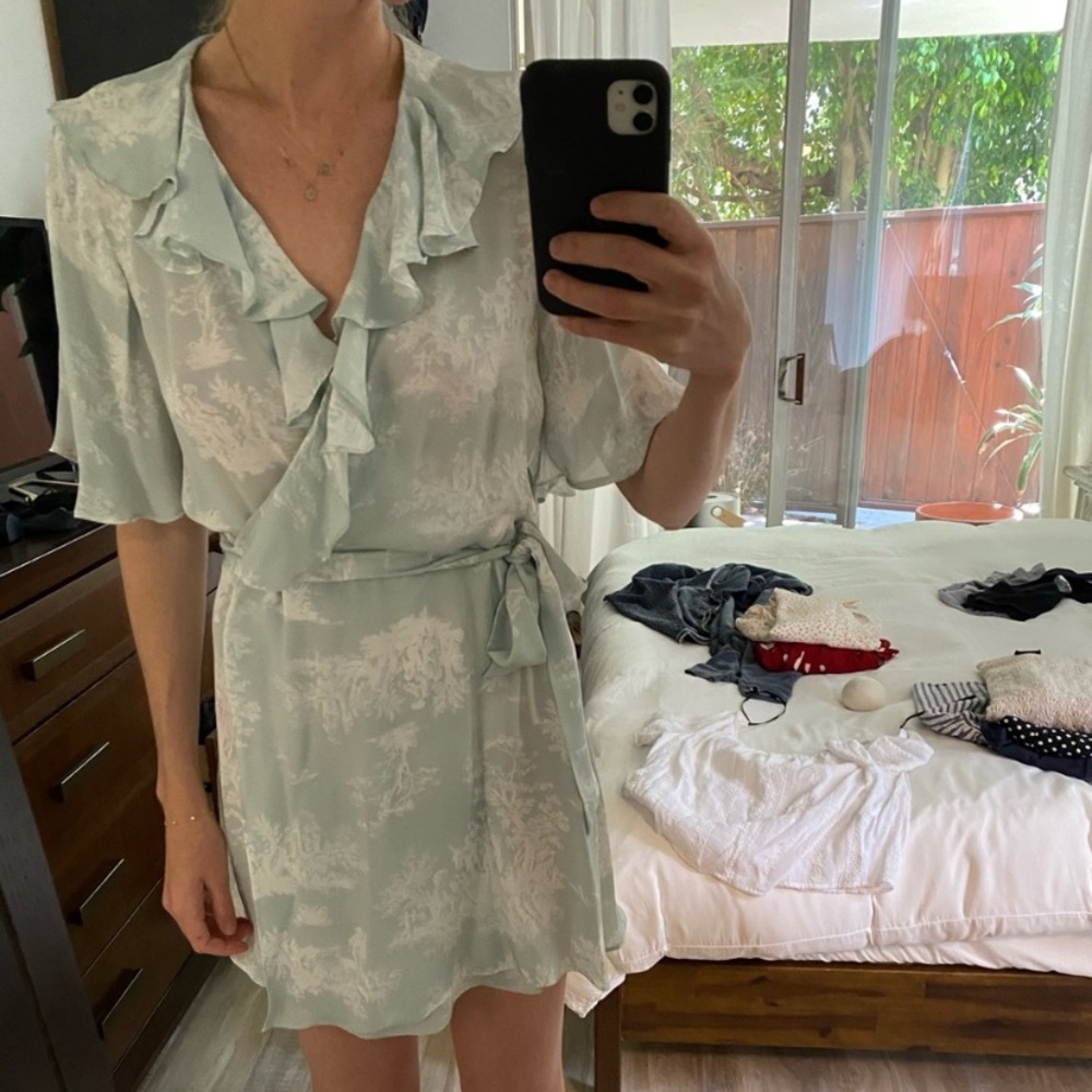 Stone cold fox wrap dress/ robe